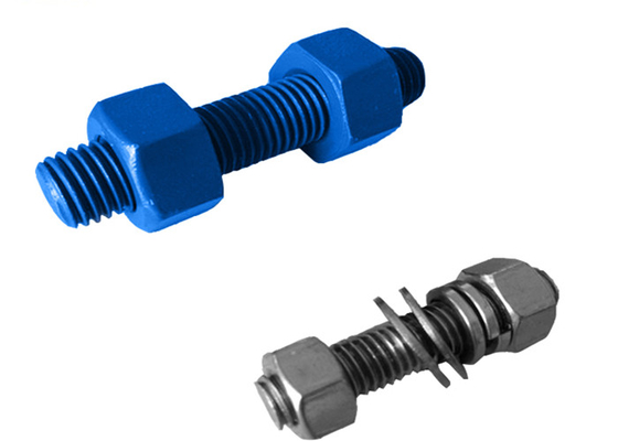 ASME B18.31 Fluoro Blue Or HDG Carbon Coating Hex Bolt And Nuts