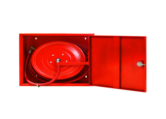 Solid Door Red Color OEM 130Kg Fire Hose Reel Cabinet